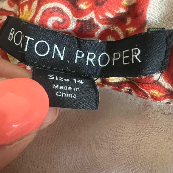 Boston Proper 14 Asymmetrical Handkerchief Boho Crochet Lace Skirt Beachy - Picture 7 of 9